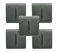Trendi Modern 1 Gang 1 or 2 way Screwless Rocker Light Switch in Charcoal Grey (Pack of 5)