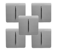 Trendi Switch 1 Gang 1 or 2 Way Light Grey Rocker Light Switch 5 Pack