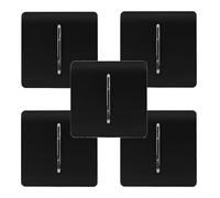 Trendi Modern 1 Gang 1 or 2 Way Screwless Rocker Light Switch in Matt Black (Pack of 5)