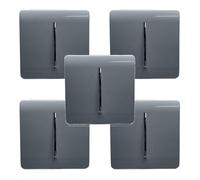 Trendi Modern 1 Gang 1 or 2 way Screwless Rocker Light Switch in Warm Grey (Pack of 5)