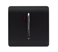 Trendi Modern 45 A Light Switch & Neon Insert Matt Black