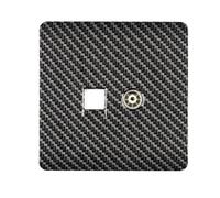 Trendi Switch 2 Gang TV Co-Axial & RJ45 Cat 5e Modern Designer PC Ethernet Sockets in Carbon Fibre