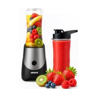Trendi Personal Blender 300W - Portable Smoothie Maker with 2×600ml Bottles | One-Touch Mini Blender for Shakes, Juices & Protein | Compact Travel Design with Stainless Steel Blades (Black)