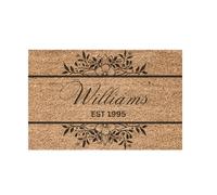 Trendi Personalised Coir Door Mat | Non-Slip Heavy-Duty | Customised Size | Dirt-Trapping | Rustic Outdoor & Indoor | Your Text (EST & Name)