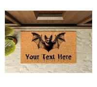 Trendi Personalised Coir Door Mat | Non-Slip Heavy-Duty | Customised Size | Dirt-Trapping | Rustic Outdoor & Indoor | Your Text (Halloween Theme)