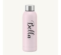 Trendi Personalised UV Printed Insulated Water Bottle - 500ml Stainless Steel Vacuum Flask | Double Walled Hot & Cold Drink Bottle for Gym, Office, Travel - Custom Name Printed Gift (Pink)
