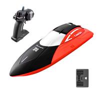Trendi Rc Boat 20+ Mph High Speed Remote Control Racing Boat, 2.4Ghz Waterproof Rc Speedboat With Low Battery Alarm Capsize Recovery Red