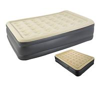 Trendi Single High Inflatable Air Mattress with Built-In Pump in Beige Trendi Beige Single