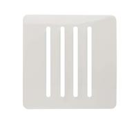 Trendi Spare Plate for 4 Gang 2 Way Artistic Modern Glossy 10 A Rocker Tactile Light Switch White