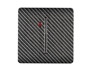 Trendi Switch 1 Gang 20 Amp Modern Designer Heavy Duty Rocker Switch in Carbon Fibre