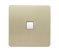 Trendi Switch 1 Gang RJ45 Cat 6 Modern Designer PC Ethernet Socketin Champagne Gold