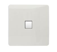 Trendi Switch 1 Gang RJ45 Cat 6 Modern Designer PC Ethernet Socket in Ice White