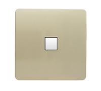 Trendi Switch 1 Gang RJ45 Cat 6 Modern Designer PC Ethernet Socket in Champagne Gold
