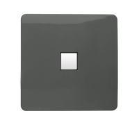 Trendi Switch 1 Gang RJ45 Cat 6 Modern Designer PC Ethernet Socketin Charcoal Grey