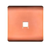 Trendi Switch 1 Gang Spare Faceplate for Modern Designer Telephone Slave Socket in Copper