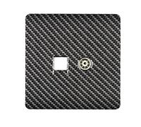 Trendi Switch 2 Gang TV Co-Axial & RJ45 Cat 5e Modern Designer PC Ethernet Sockets in Carbon Fibre
