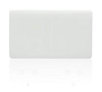 Trendi Switch Artistic Modern Glossy Decorative Screwless Standard Double Wall Blanking Plate for Electrical Sockets, Outlet with Screws in Ice White - ART-2BLKWH