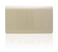 Trendi Switch Artistic Modern Glossy Screwless Double Blanking Plate (Champagne Gold)