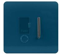 Trendi Switch Artistic Modern Glossy Tactile Fused Spur Switch Midnight Blue, Art-FS