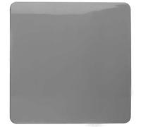 Trendi Switch Artistic Modern Glossy Tactile Single Blanking Plate Light Grey