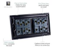 Trendi Switch Champagne Gold 6 Gang 1 Or 2 Way Light Switch, Art-Ss66Go