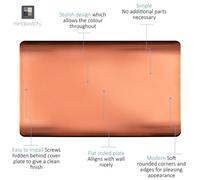 Trendi Switch Copper Double Blanking Plate, Art-2Blkcpr