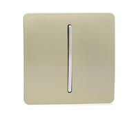 Trendi Switch Fan Isolator 10A Triple Pole Chrome Rocker Switch in Champagne Gold