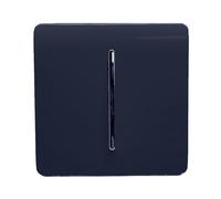 Trendi Switch Fan Isolator 10A Triple Pole Chrome Rocker Switch in Navy Blue