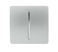 Trendi Switch Fan Isolator 10A Triple Pole Chrome Rocker Switch in Platinum Silver