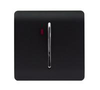 Trendi Switch Matt Black 1 Gang 20 Amp Heavy Duty Rocker Switch, Art-Whs1Mbk