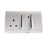 Trendi 13 Amp Cooker Switch and Socket - White, White