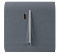 Trendi 45 Amp Switch with Neon Indicator - Warm Grey, Grey