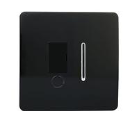 Trendi Switch Art-Fsbl Trendi Artistic Modern Glossy Tactile Fused Spur Switch - Gloss Black