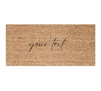 Trendi Welcome Coir Mats for Front Door Extra Large 120 x 45 cm - Durable Non-Slip Rubber Backing, Ultra Absorbent Mud Easy Clean Entry Doormat for Indoor High Traffic Areas & Outdoor (Your Text)