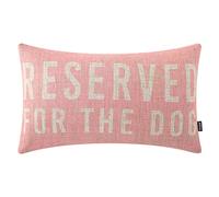 TRENDIN Reserved for The Dog Pillow Cover 12x20 inches Pet Lovers Gift Linen Rectangle Throw Pillow Cover for Sofa Couch Pink PL929TR