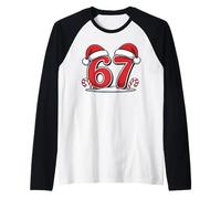 Trending 67 Christmas Number Meme Holiday Raglan Baseball Tee
