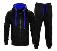 trending babz Unisex Kids Girls Boys Tracksuit Contrast Set Long Sleeve Fleece Zipper Hoodie Top Bottoms Jogging Joggers Gym School Size 7-13 Year
