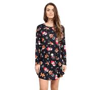 trending babz Womens Ladies Christmas Swing Dress Gift Candy Gingerbread Snowman Smock Reindeer Print Skater Long Sleeves Mini Dress Size 8 to 22