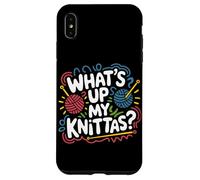 Trending Knitting Pun What's Up My Knittas Case for iPhone XS Max