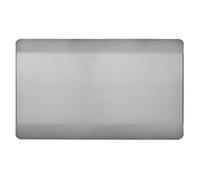 Trendi Switch Artistic Modern Glossy Decorative Screwless Standard Double Wall Blanking Plate for Electrical Sockets, Outlet with Screws in Brushed Steel - ART-2BLKBS