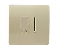Trendi Switch 13amp Champagne Gold Fused Spur with Flex Outlet