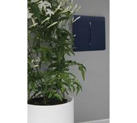 Trendi 1 Gang 3 Way Intermediate 240V Screwless Raised Front Plate Plastic Artistic Modern Glossy 10 Amp Chrome Rocker Single Electrical Wall Light Switch Navy Blue - ART-SS9NV