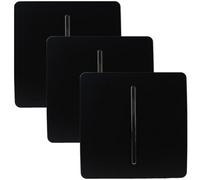Trendiswitch Trendi 1 Gang 2 Way 10 Amp Rocker Chrome Light Switch In Matt Black (3 Pack)