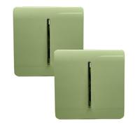 Trendi 1 Gang 2 Way Artistic Modern Glossy 10 Amp Rocker Tactile Light Switch Moss Green (2 Pack)