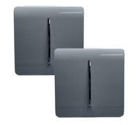 Trendi 1 Gang 2 Way Artistic 10 Amp Rocker Light Switch Warm Grey (2 Pack)