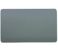 Trendi Switch Artistic Modern Glossy Decorative Screwless Standard Double Wall Blanking Plate for Electrical Sockets, Outlet with Screws in Cool Grey - ART-2BLKCG