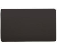 Trendiswitch Trendi 2 Gang Artistic Modern Glossy Tactile Double Blanking Plate Dark Brown