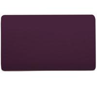 Trendi Switch Artistic Modern Glossy Decorative Screwless Standard Double Wall Blanking Plate for Electrical Sockets, Outlet with Screws in Plum Purple - ART-2BLKPL