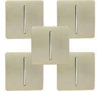 Trendi Modern 1 Gang 1 or 2 way Screwless Rocker Light Switch in Champagne Gold (Pack of 5)