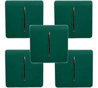 Trendiswitch Trendi Modern 1 Gang 1 Or 2 Way Screwless Rocker Light Switch In Dark Green (Pack Of 5)
